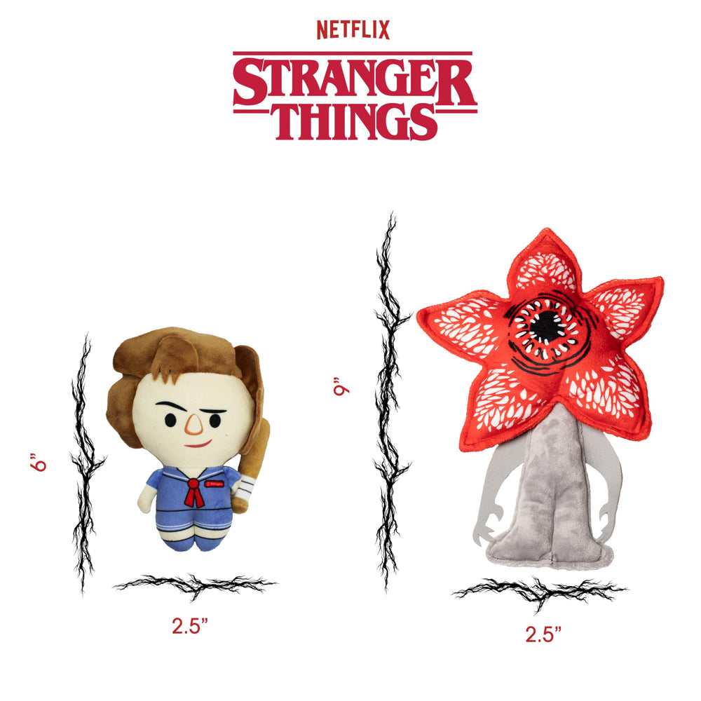 design LAB Stranger Things indoor play scene with dog and plush toys.