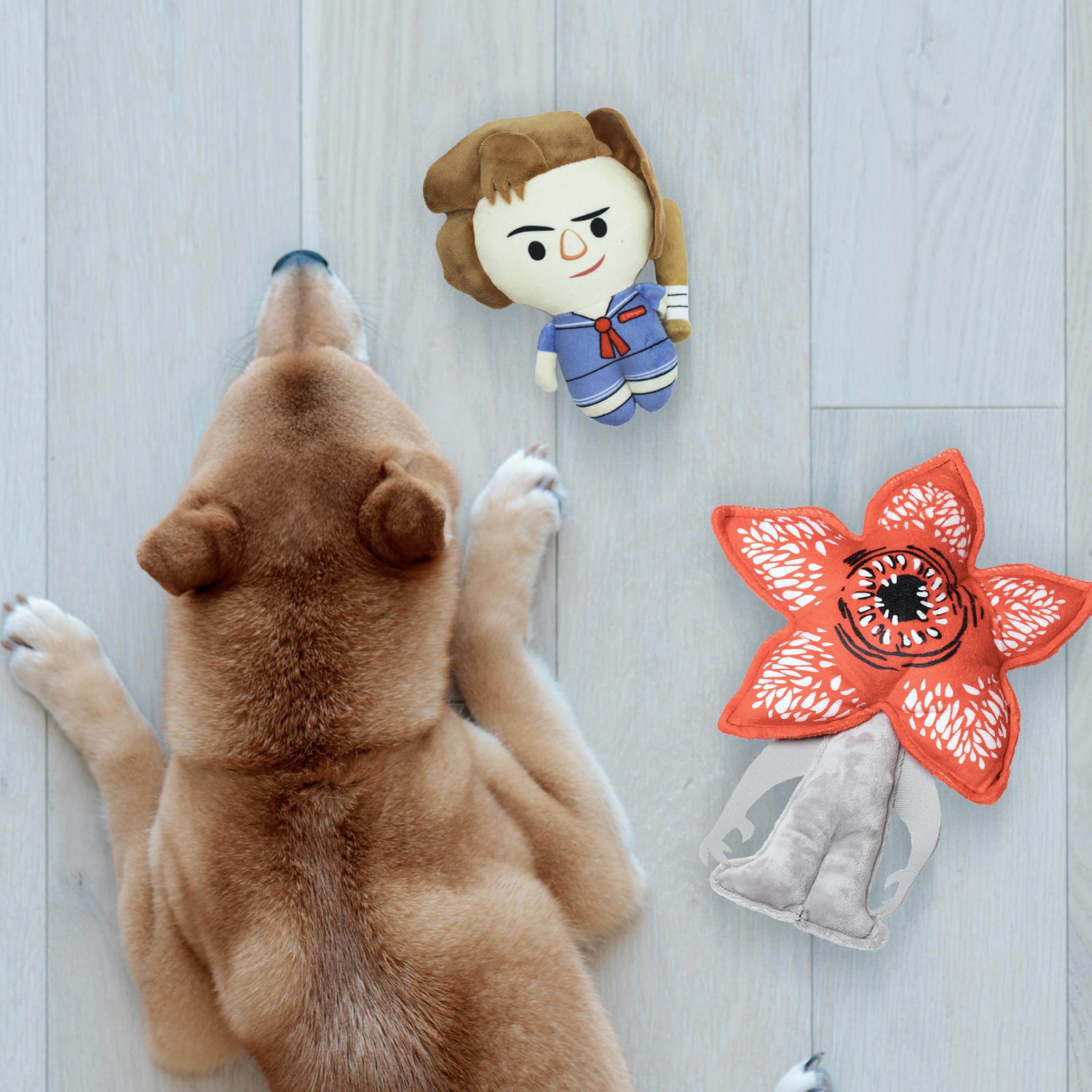 design LAB Stranger Things Steve and Demogorgon two-pack front view for pets and collectors.