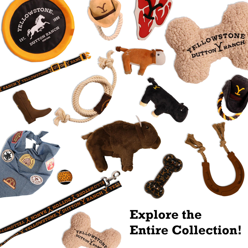 design LAB Yellowstone bison plush toy large size ideal for big dogs