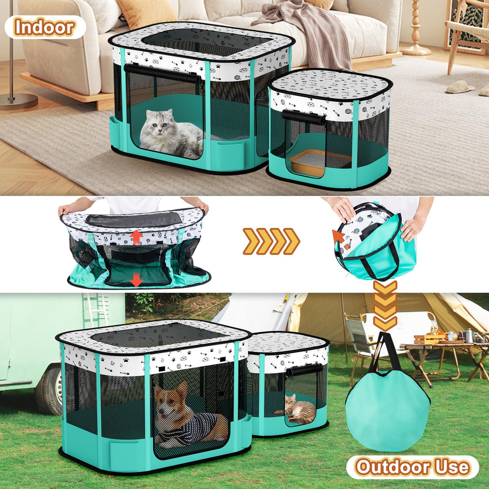DESELL large playpen 32x24x22 inches for cats and small dogs
