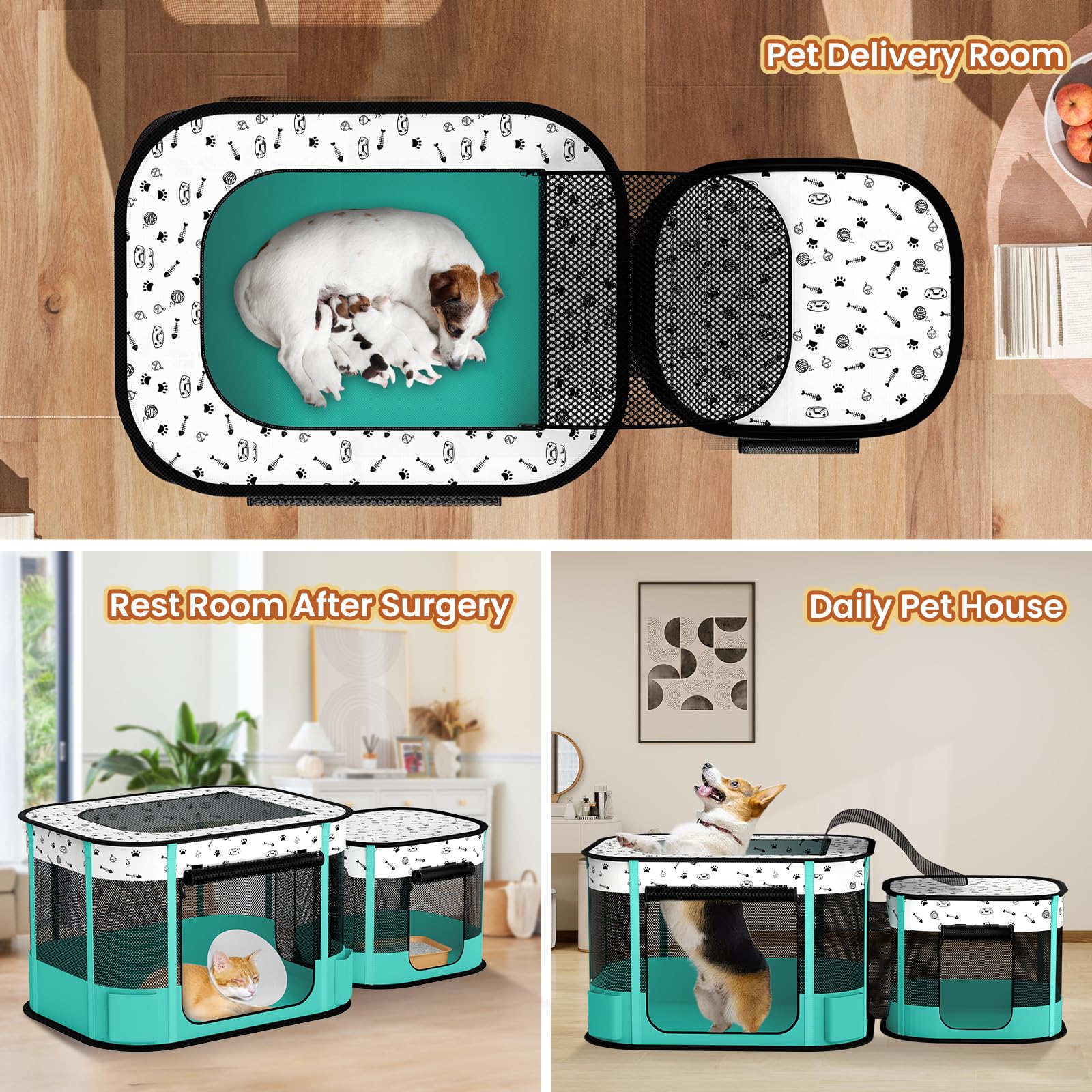 DESELL small playpen 22.5x18x18 inches for compact spaces
