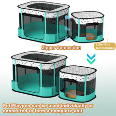 DESELL detachable litter area design for odor separation and flexibility