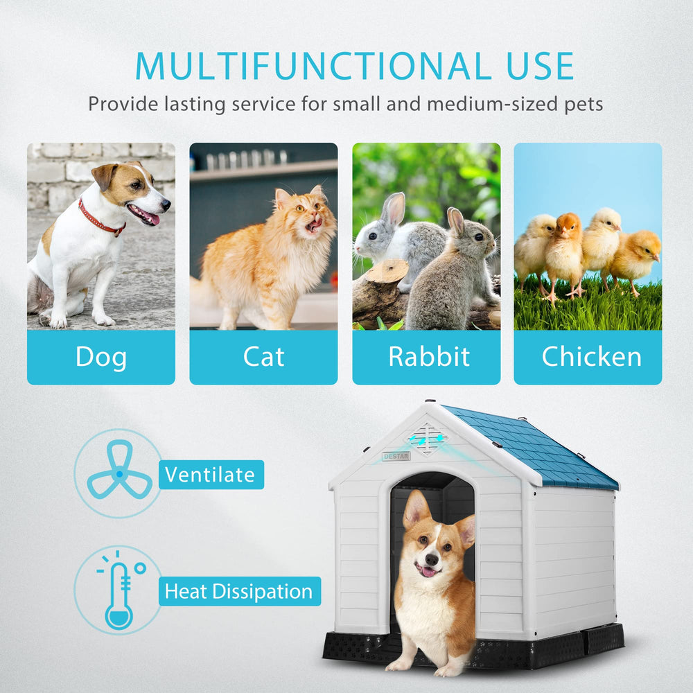 DEStar dog house detachable roof simplifies cleaning and maintenance.