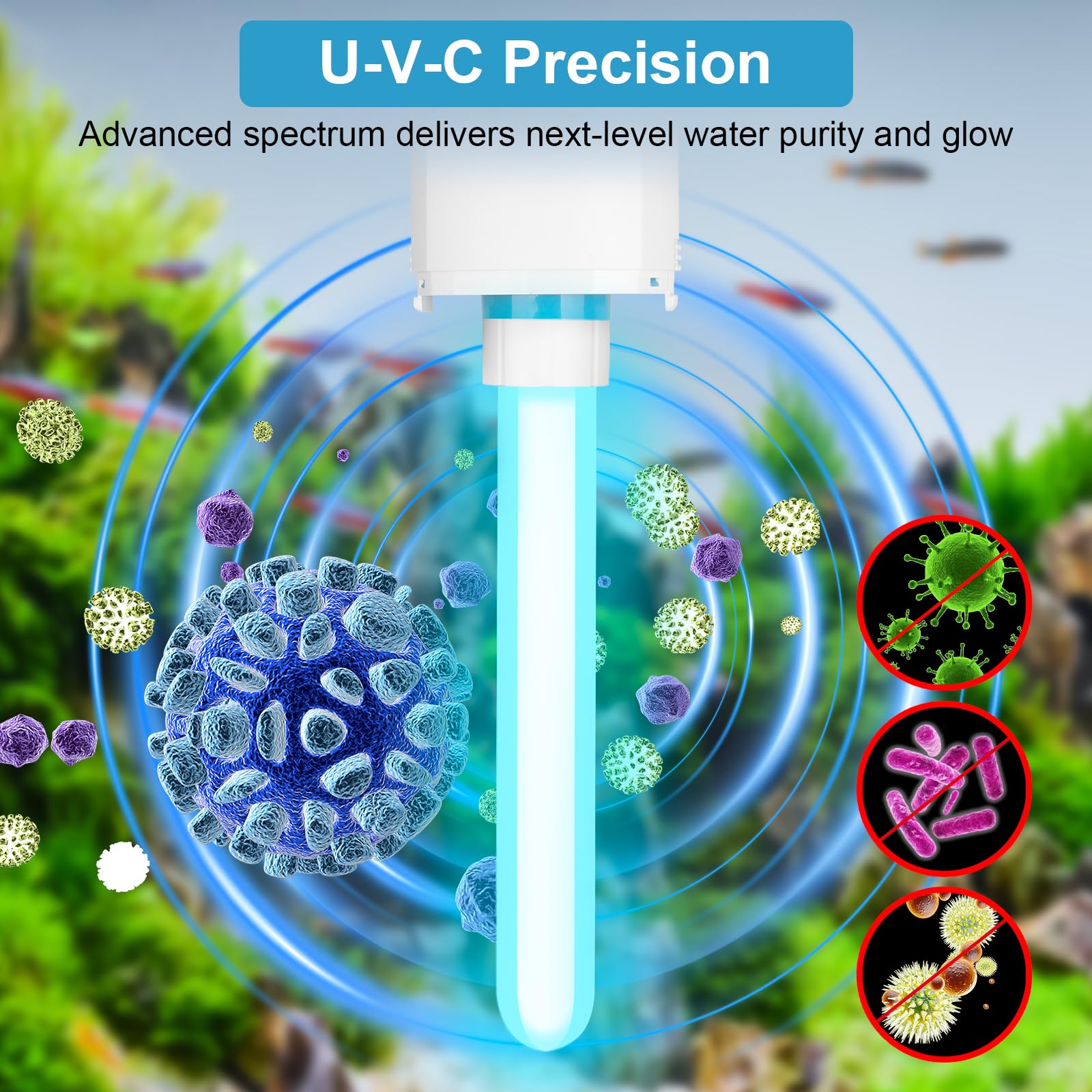 DESUMG filter system promotes crystal-clear water and reduced odors.