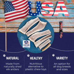 Devil Dog durable long-lasting chew elk antler for small to medium dogs