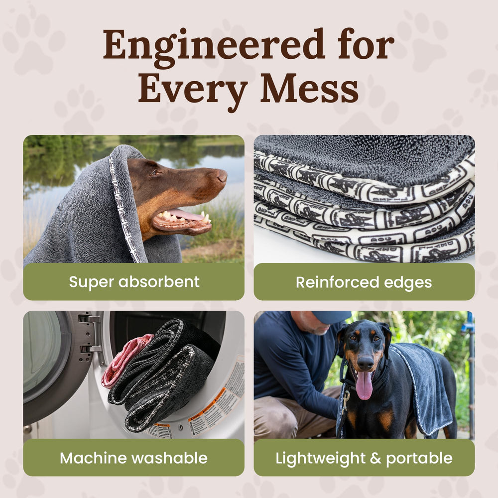 Devil Dog Microfiber 80/20 blend offers soft, durable comfort during baths.