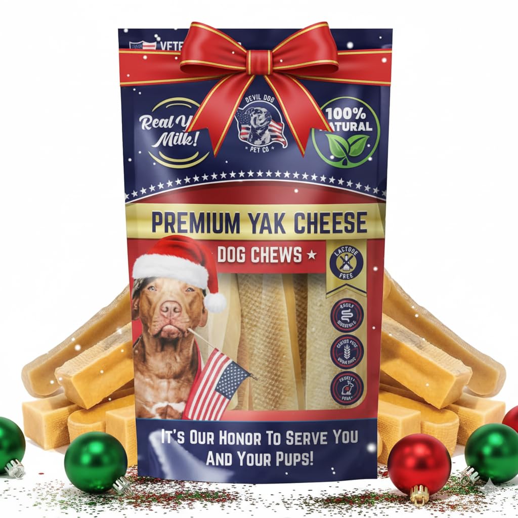 Devil Dog Pet Co Himalayan yak chews front view for long-lasting canine chew