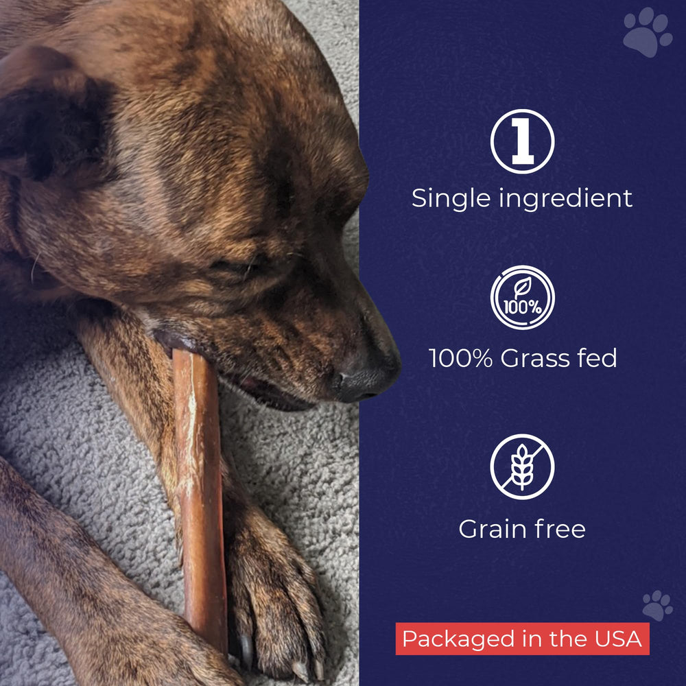 Devil Dog Pet Co. Bully Sticks are grass-fed beef with a single ingredient.