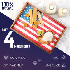 Devil Dog Pet Co six-pack yak chews ideal for strong teeth and mental engagement.