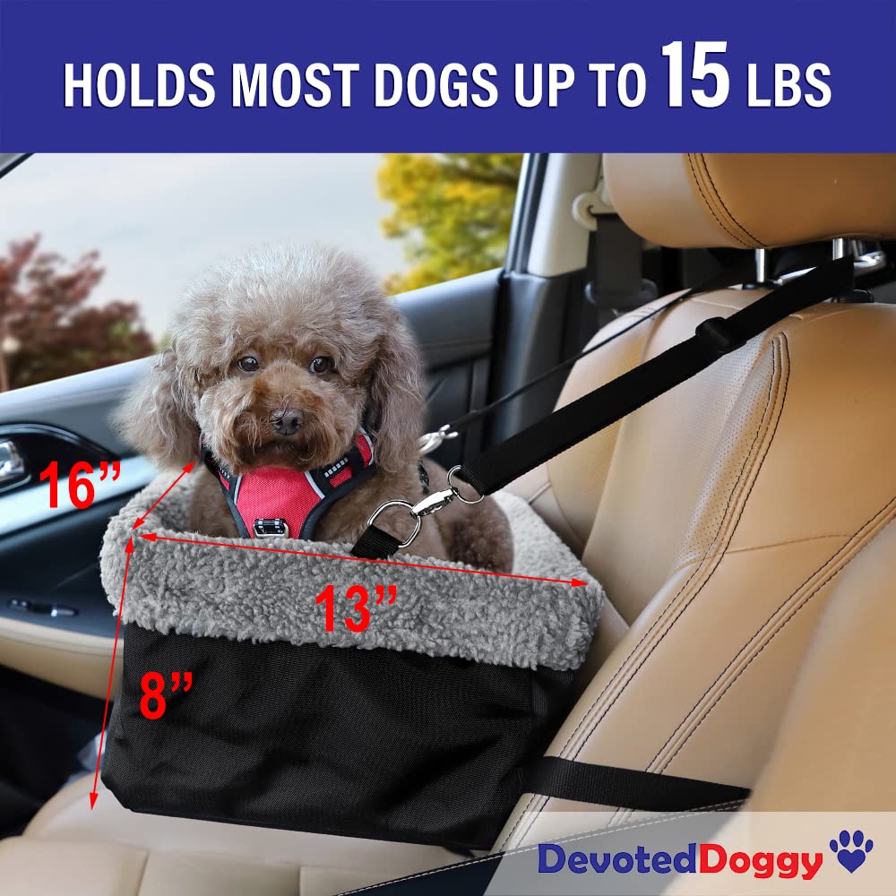 Devoted Doggy Deluxe size 16x13x8 fits pets up to 15lbs for a cozy ride.