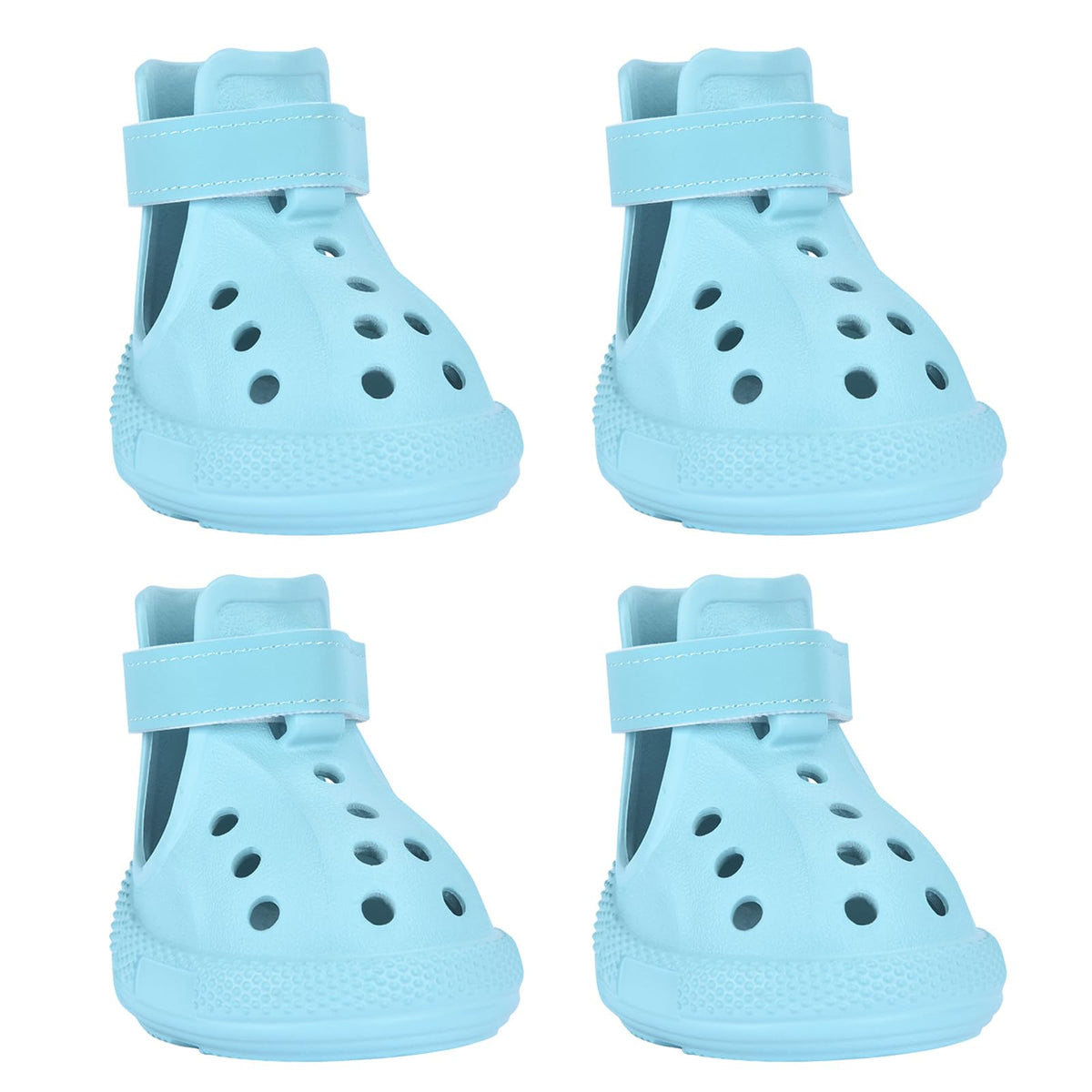 DEWVIE dog shoes with blue adjustable Velcro for secure daily walks.