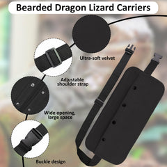 Dexspoeny bearded dragon leash with adjustable sizing supports growing reptiles safely