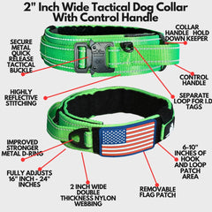 DEZIZEUSK9 collar with control handle for safer leash management during walks