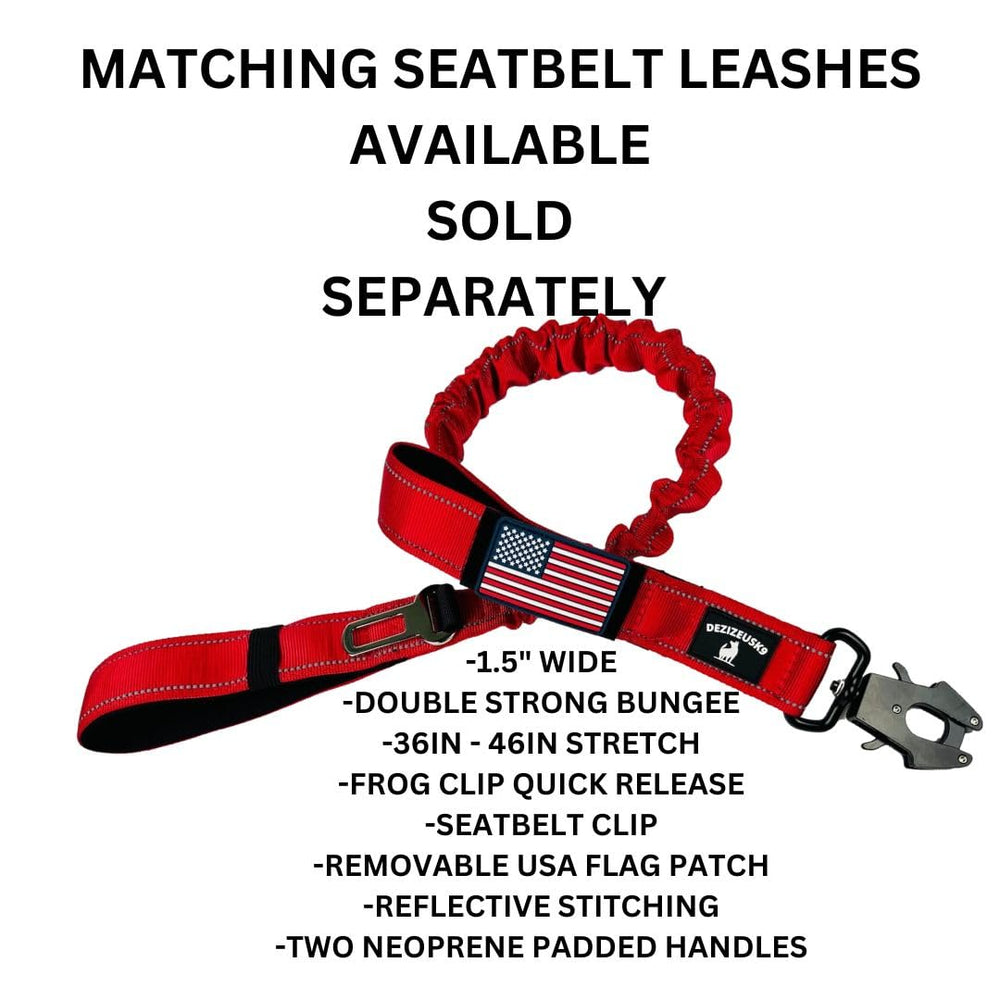 DEZIZEUSK9 reflective stitching visible for safer visibility in low light.
