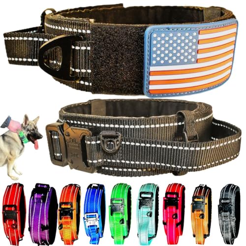 DEZIZEUSK9 heavy-duty nylon collar with metal buckle for durable daily use.