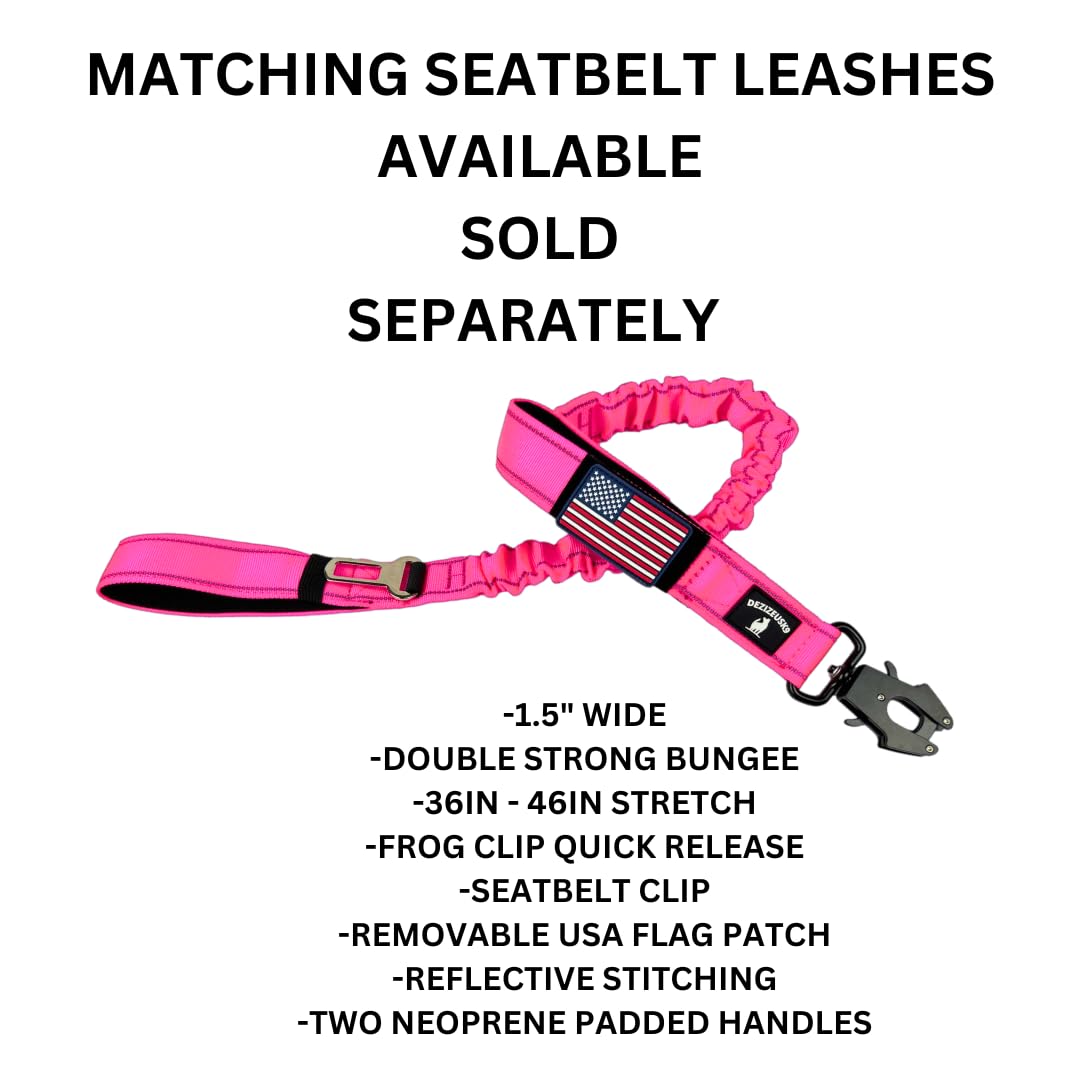 DEZIZEUSK9-reflective-stitching-collar increases visibility in low light for safety