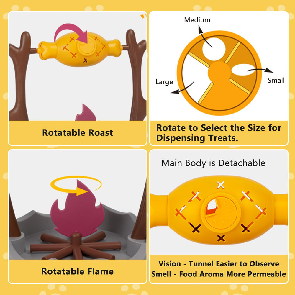DFQ Cat BBQ Toy adjustable-difficulty helps tailor challenge to your cat's skills.