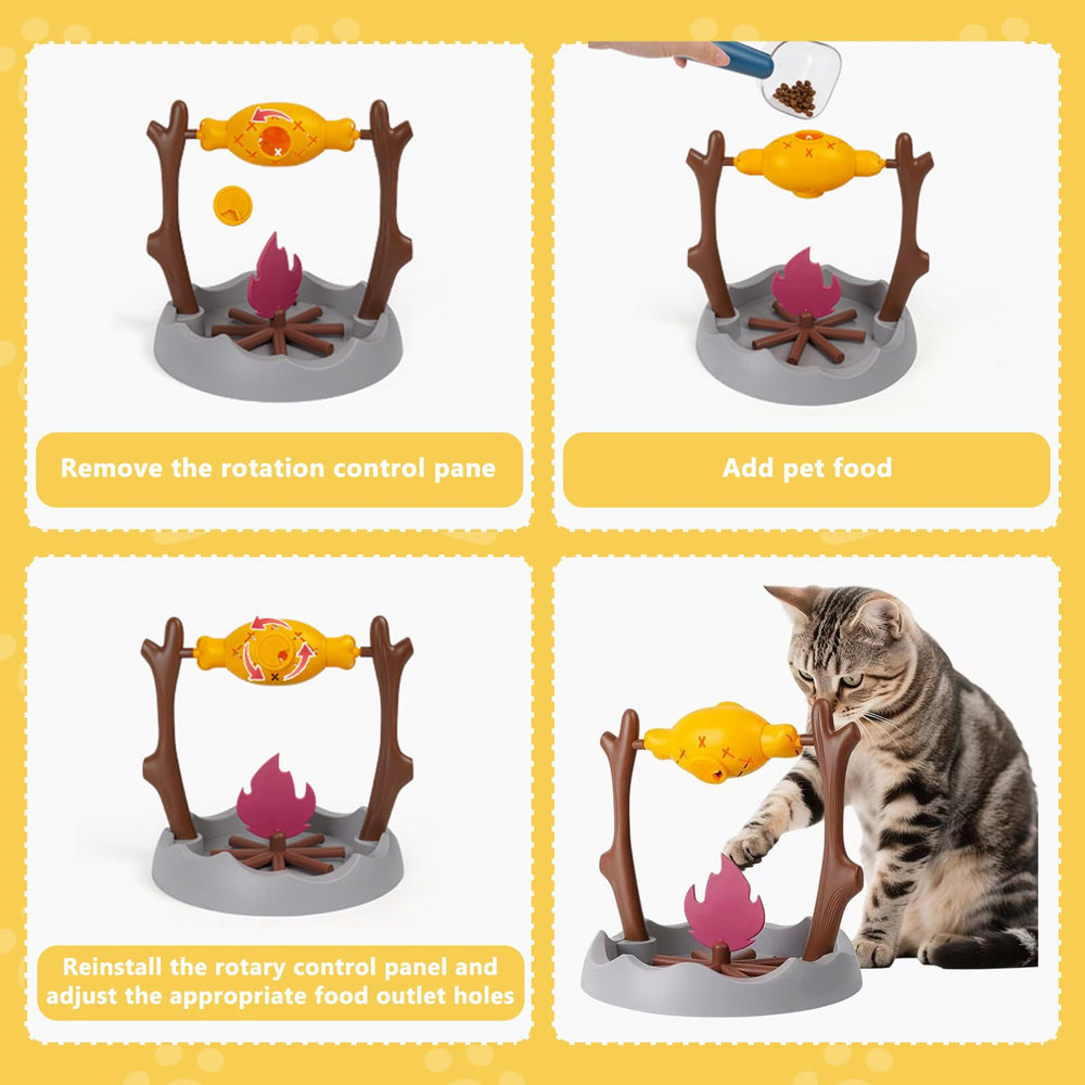 DFQ Cat BBQ Toy safe-materials ensures non-toxic play while cats snack and explore.