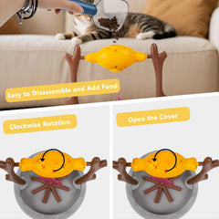 DFQ Cat BBQ Toy slow-feeder-cat design promotes mindful eating and digestion-friendly play.