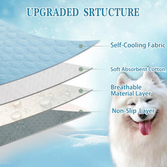 dgdgbaby cooling mat non-slip bottom keeps pet in place