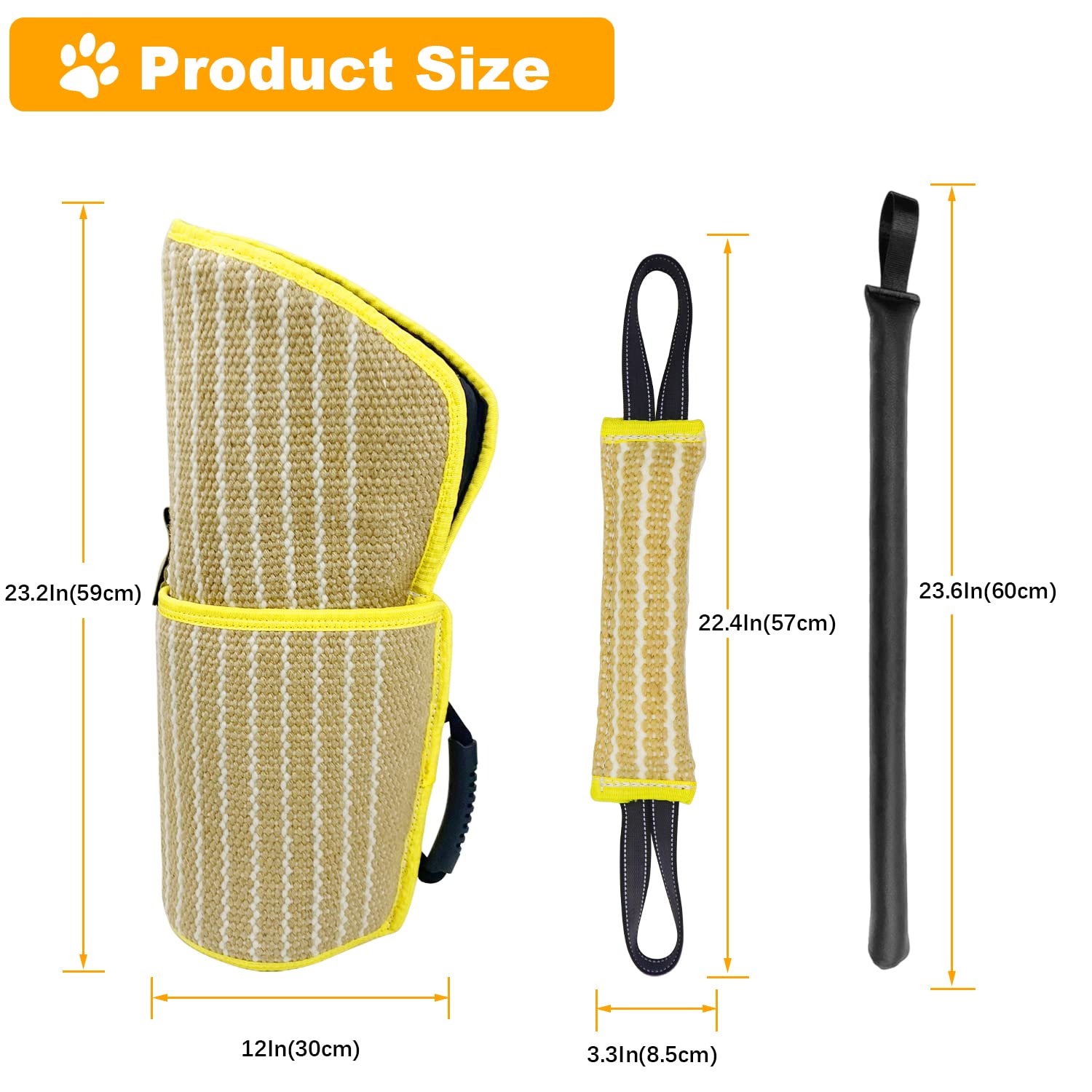 DGSL dog bite pillow tug toy vertical stripe design for tug-of-war and fetch