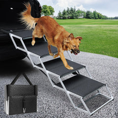 DGSL dog ramp folded compact for easy car storage and quick deployment