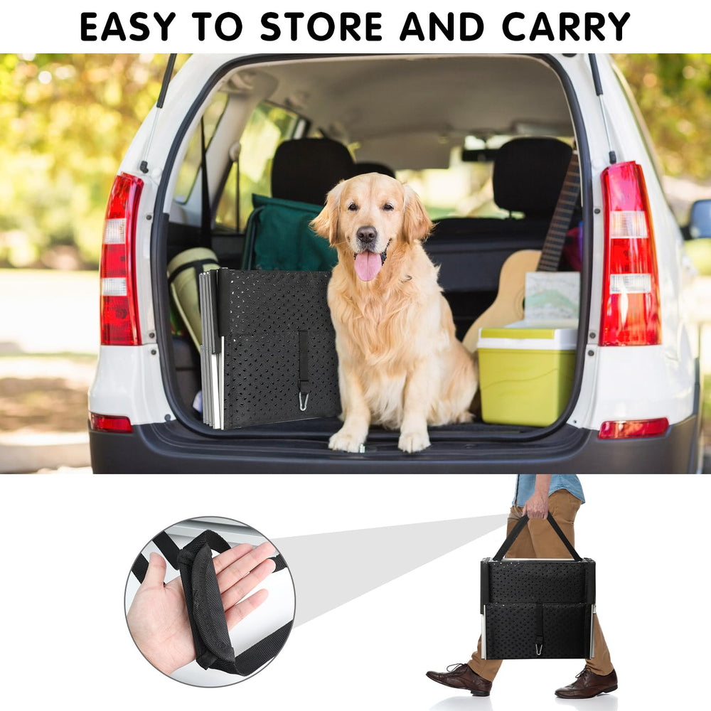 DGSL dog ramp in use inside a car shows easy access
