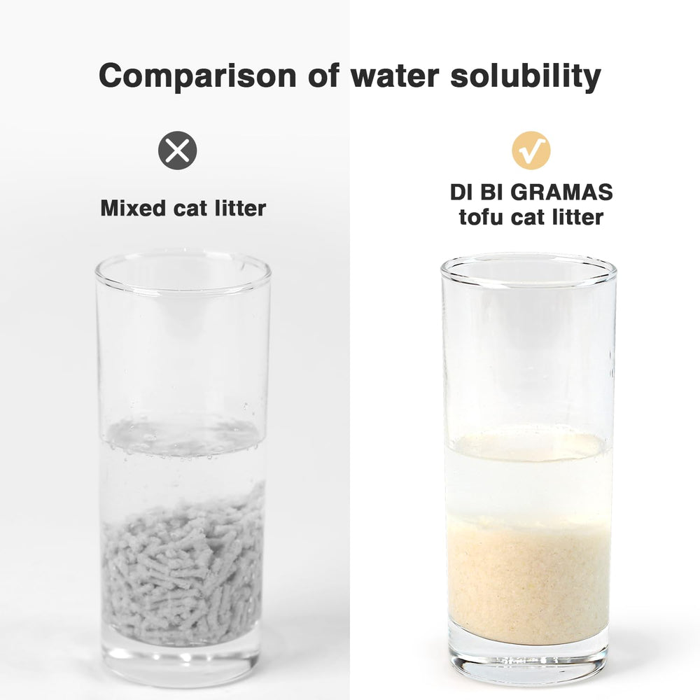 DI BI GRAMAS pure natural tofu materials for a gentle, safe litter experience.