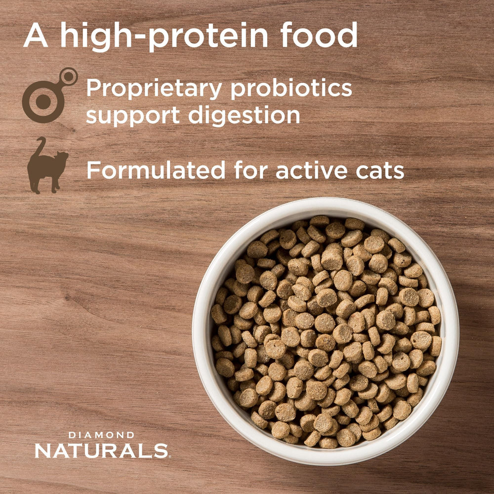 Diamond Naturals Active Cat superfoods fruits emphasize antioxidants for overall wellness.