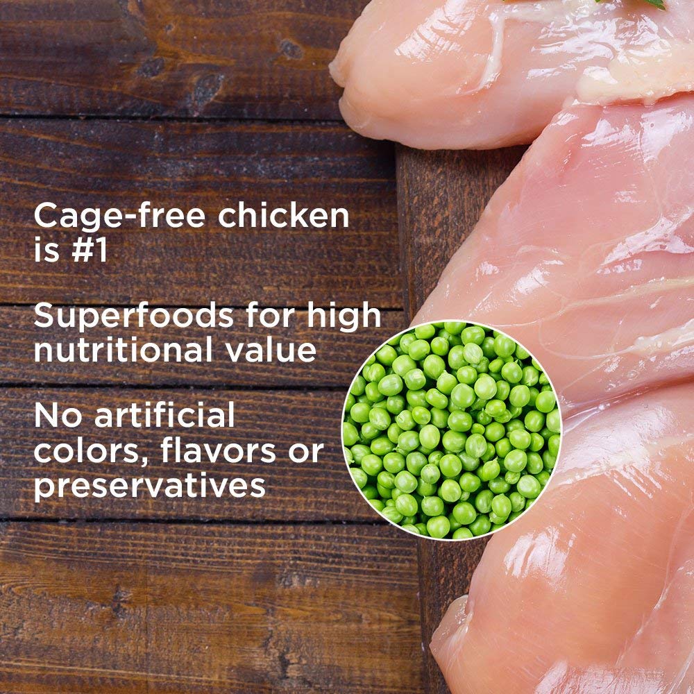 Diamond Naturals Chicken Dinner Can label closeup highlights quality ingredients