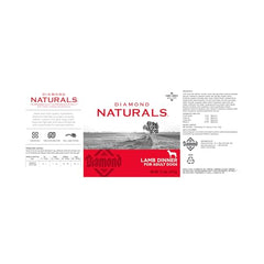 Diamond Naturals Lamb Dinner can closeup ingredients—cranberries, blueberries, pumpkin for vitamins