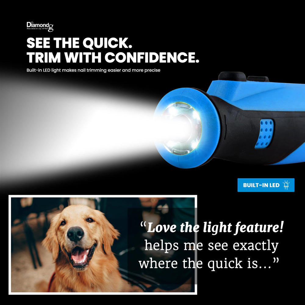 Diamondg cordless dog nail grinder ergonomic handle for comfortable, secure grip.