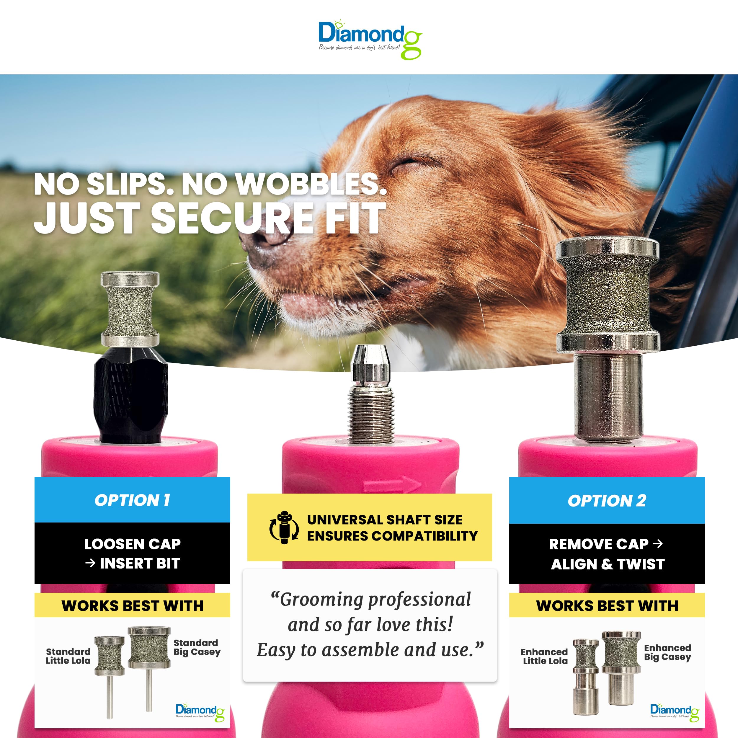 Diamondg cordless nail grinder ergonomic grip supports comfortable trimming angles.