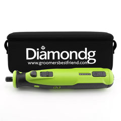Diamondg cordless dog nail grinder with LED tip for precise trimming and safety.