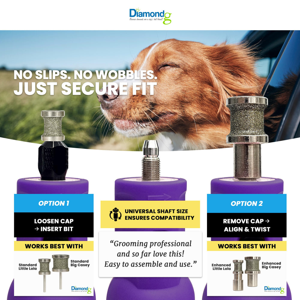 Diamondg cordless dog nail grinder travel bag for grooming on the go