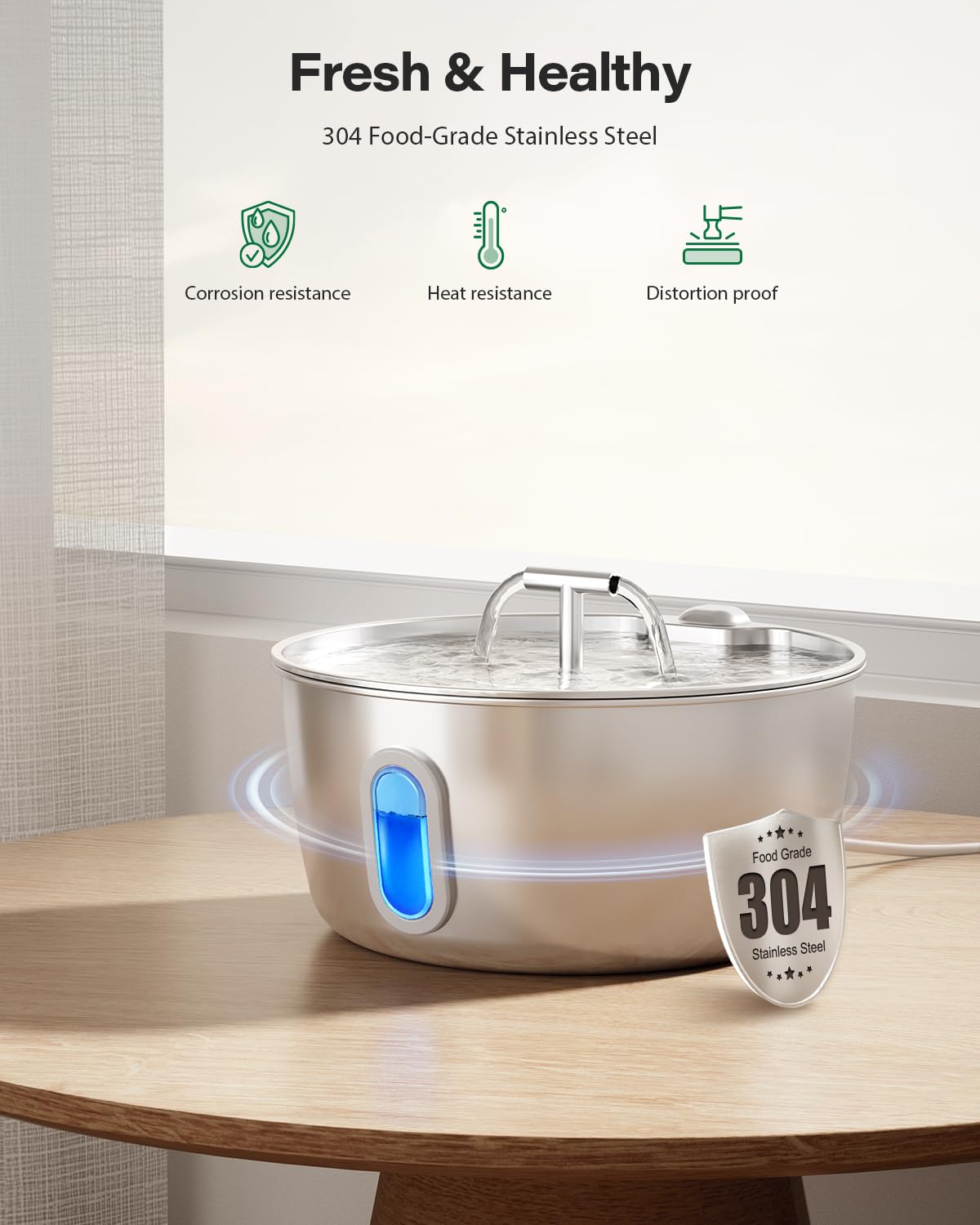 DIANU 3.2L capacity keeps water flowing longer for busy households.