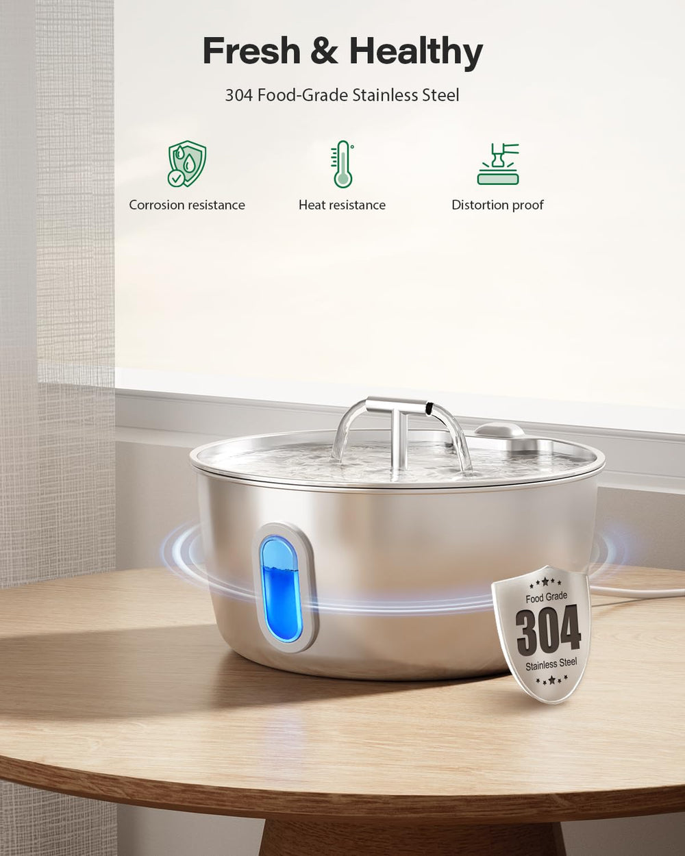 DIANU 3.2L capacity keeps water flowing longer for busy households.