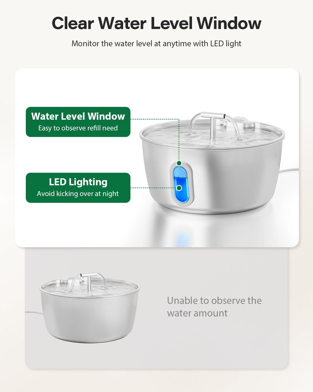 DIANU ultra-quiet pump operates under 25 dB for peaceful homes.
