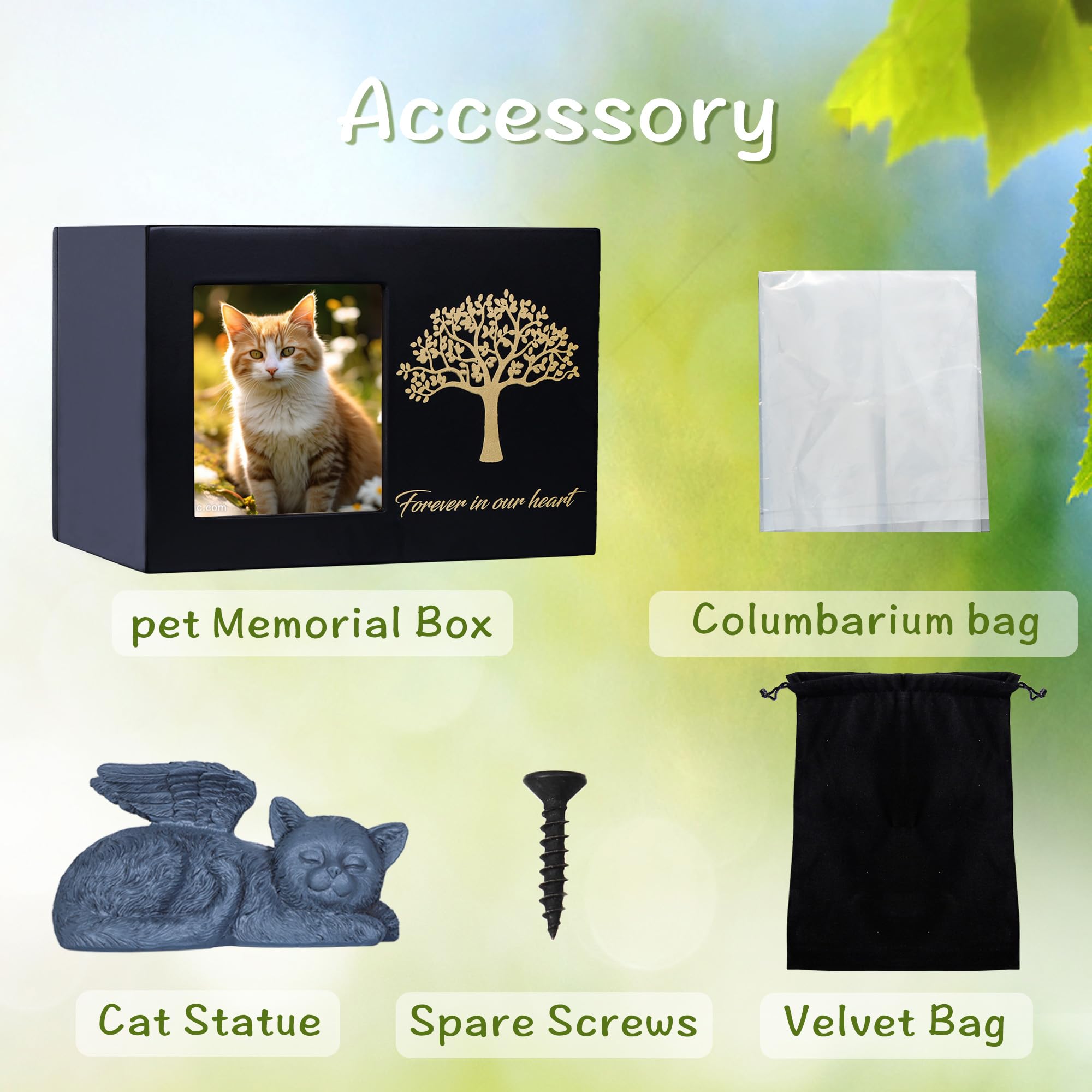 DiDiBirDi Cat Urn Resin Cat Statue adds a gentle tribute to memory.
