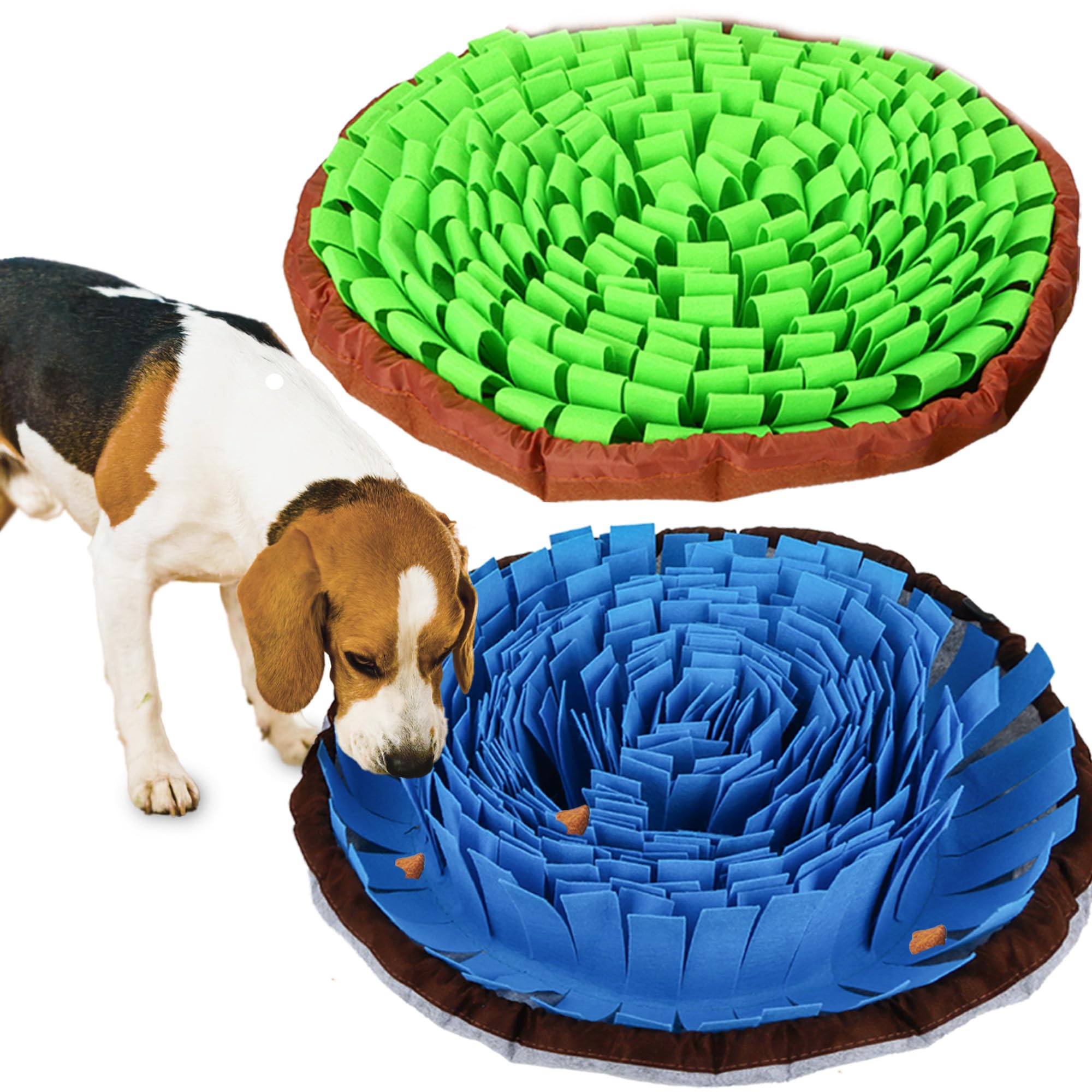 DiDiBirDi snuffle mat flower design invites foraging and treats for enrichment.