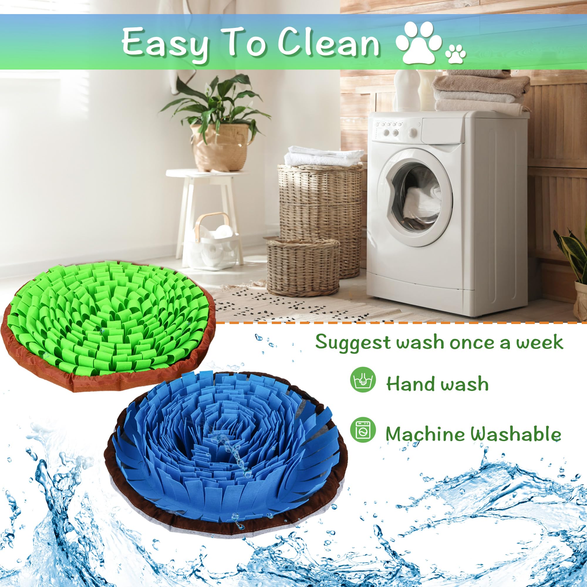 DiDiBirDi snuffle mat promotes mental stimulation through scent-based foraging.