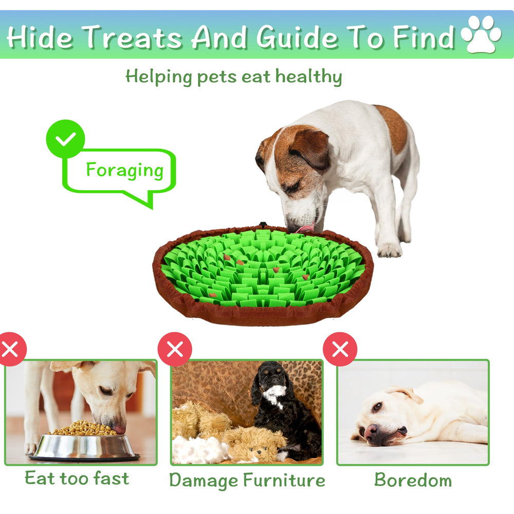 DiDiBirDi snuffle mat tie-down rope prevents slipping during active enrichment sessions.
