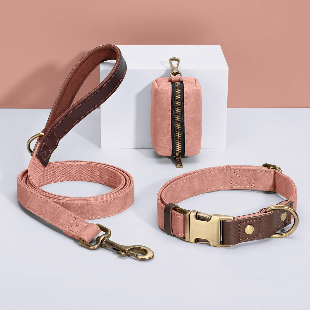Didog adjustable neck 15-23 inch pink collar supports secure fit during walks