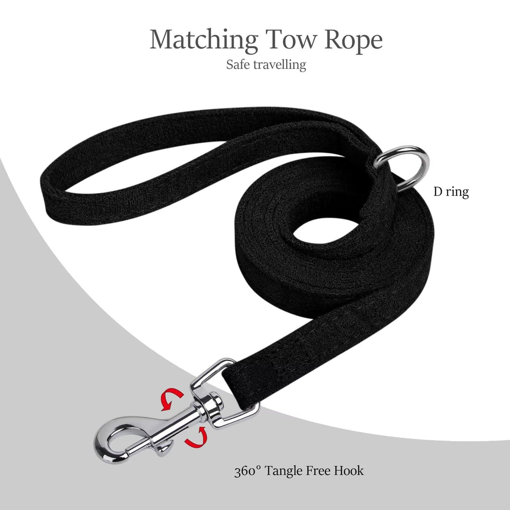Didog adjustable straps, padded vest on black harness ensures secure fit.
