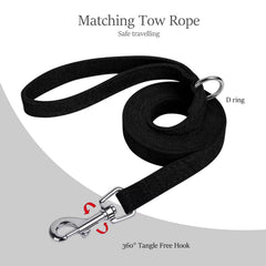 Didog adjustable straps, padded vest on black harness ensures secure fit.
