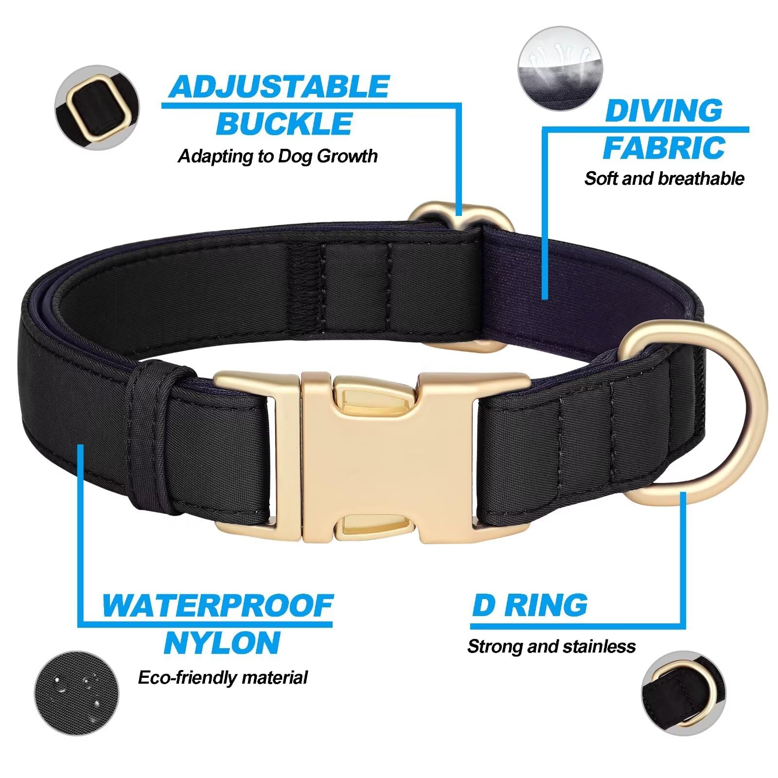 Didog collar con ajuste preciso, evita tirones y ofrece comodidad.