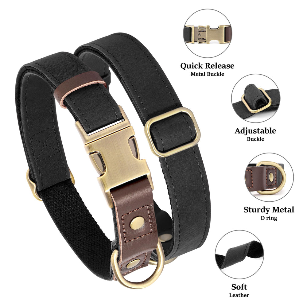Didog collar con forro de nylon interior suave para uso diario