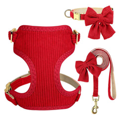 Didog cute small dog harness-bowtie shown for daily wear and festive style.