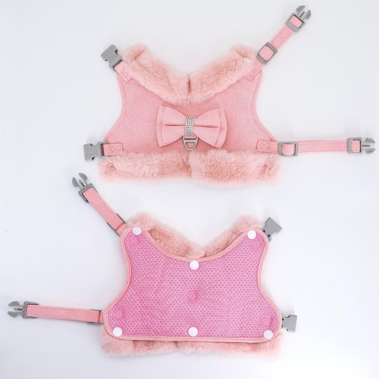 Didog harness purple and black color options, stylish accessory for small breeds.