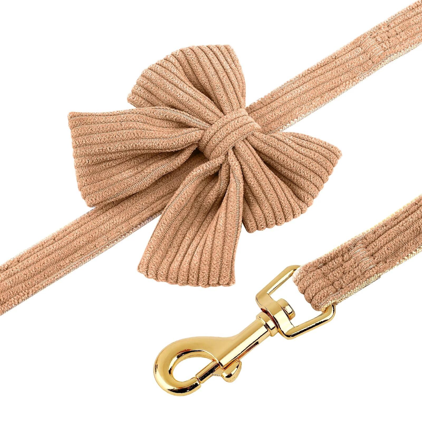 Didog leash with bowtie demonstrates 5ft length and sturdy hardware